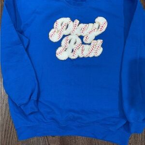 Gildan Women’s Baseball Royal Blue Crewneck Sweatshirt
